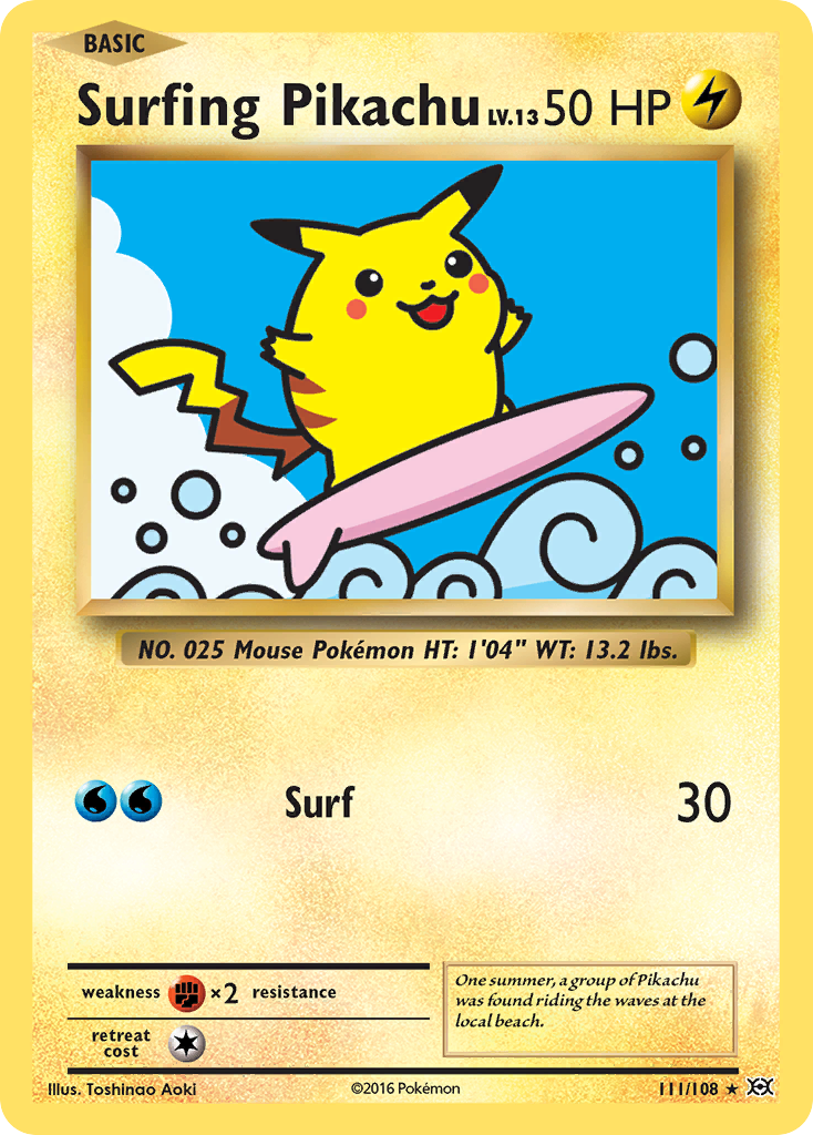 Surfing Pikachu (111/108) [XY: Evolutions] | Nerdhalla Games