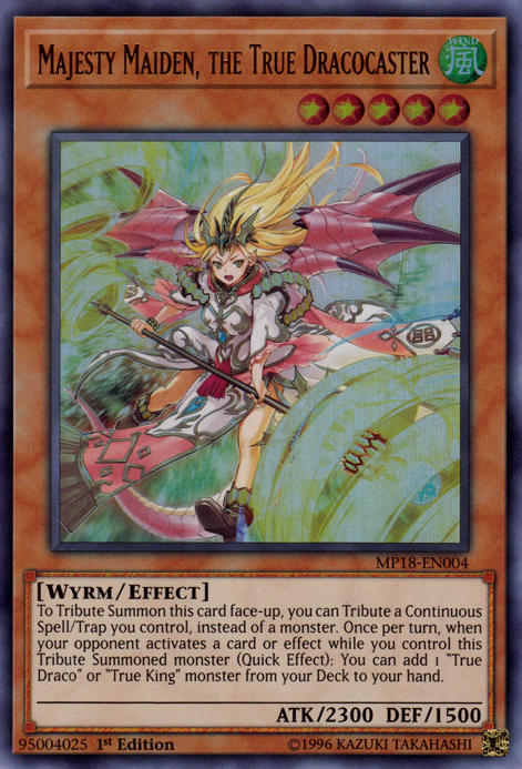 Majesty Maiden, the True Dracocaster [MP18-EN004] Ultra Rare | Nerdhalla Games