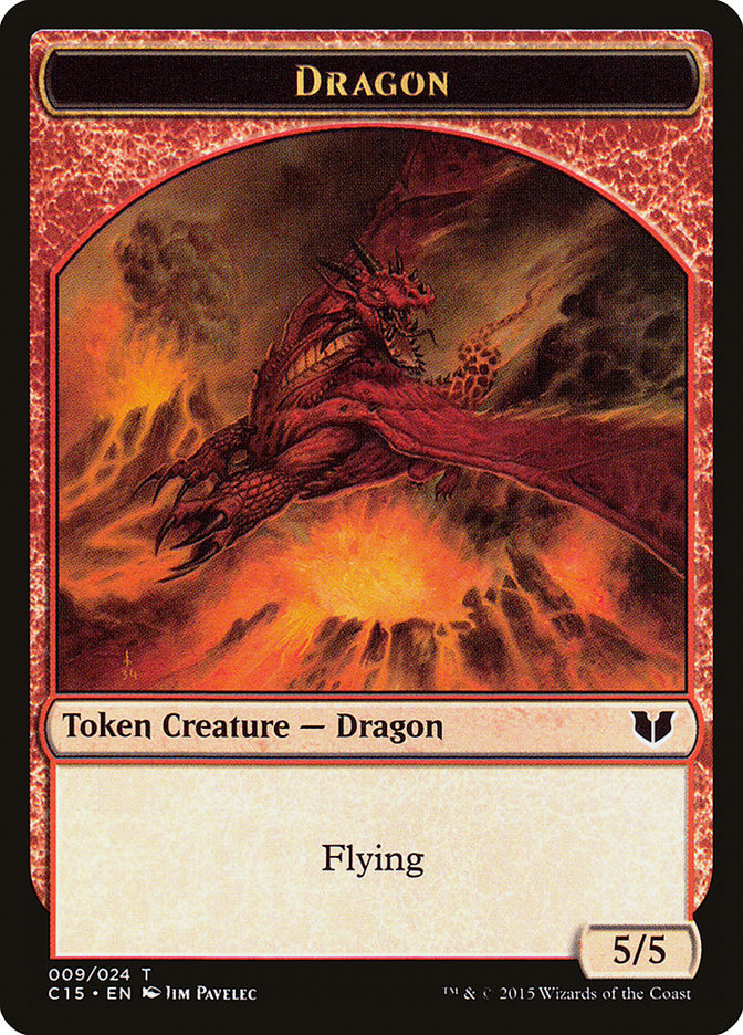 Dragon // Dragon Double-Sided Token [Commander 2015 Tokens] | Nerdhalla Games