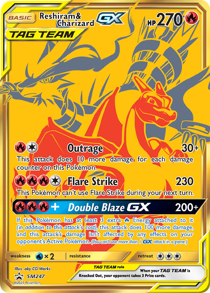 Reshiram & Charizard GX (SM247) (Jumbo Card) [Sun & Moon: Black Star Promos] | Nerdhalla Games