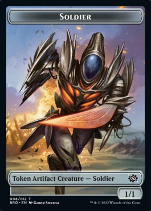 Powerstone // Soldier (008) Double-Sided Token [The Brothers' War Tokens] | Nerdhalla Games