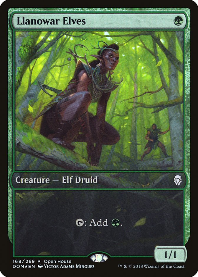 Llanowar Elves (Open House) [Dominaria Promos] | Nerdhalla Games