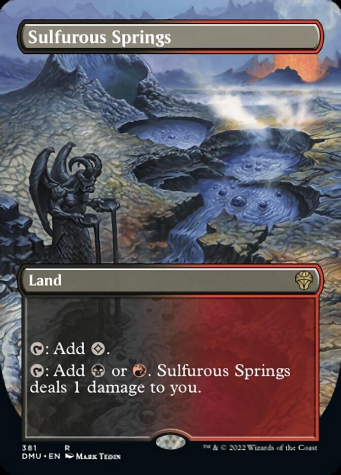 Sulfurous Springs (Borderless Alternate Art) [Dominaria United] | Nerdhalla Games