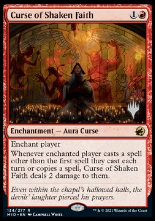 Curse of Shaken Faith (Promo Pack) [Innistrad: Midnight Hunt Promos] | Nerdhalla Games