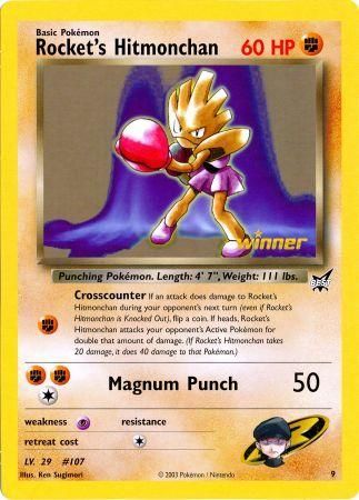 Rocket's Hitmonchan (9) (Jumbo Card) [Best of Promos] | Nerdhalla Games