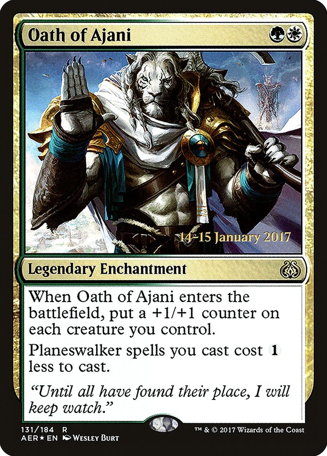 Oath of Ajani  [Aether Revolt Prerelease Promos] | Nerdhalla Games