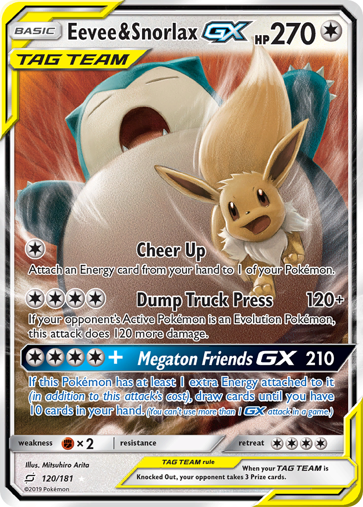 Eevee & Snorlax GX (120/181) [Sun & Moon: Team Up] | Nerdhalla Games