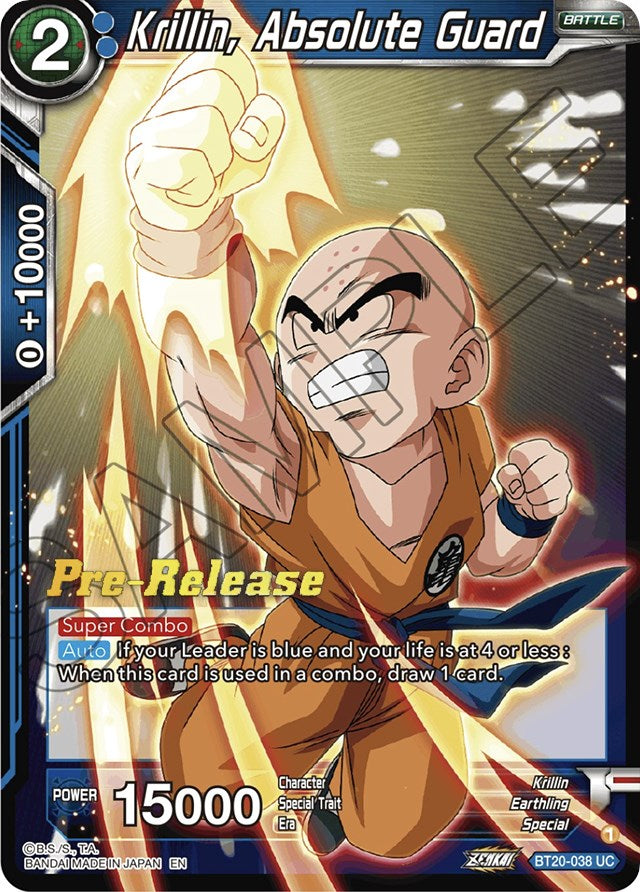 Krillin, Absolute Guard (BT20-038) [Power Absorbed Prerelease Promos] | Nerdhalla Games