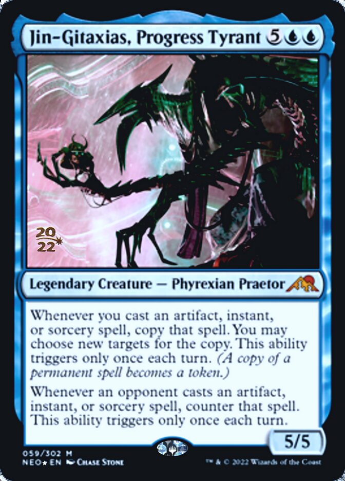 Jin-Gitaxias, Progress Tyrant [Kamigawa: Neon Dynasty Prerelease Promos] | Nerdhalla Games