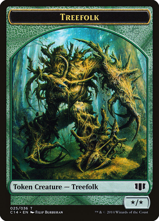 Treefolk // Wolf Double-sided Token [Commander 2014 Tokens] | Nerdhalla Games