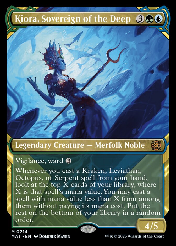 Kiora, Sovereign of the Deep (Showcase Halo Foil) [March of the Machine: The Aftermath] | Nerdhalla Games