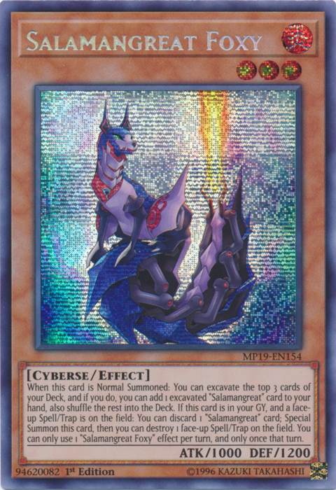 Salamangreat Foxy [MP19-EN154] Prismatic Secret Rare | Nerdhalla Games