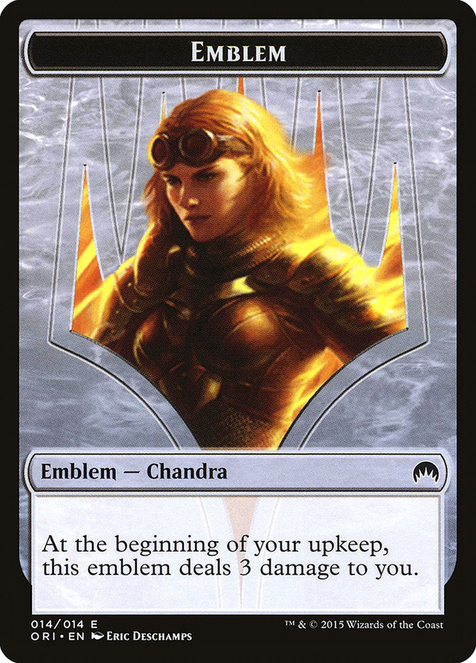 Chandra, Roaring Flame Emblem [Magic Origins Tokens] | Nerdhalla Games