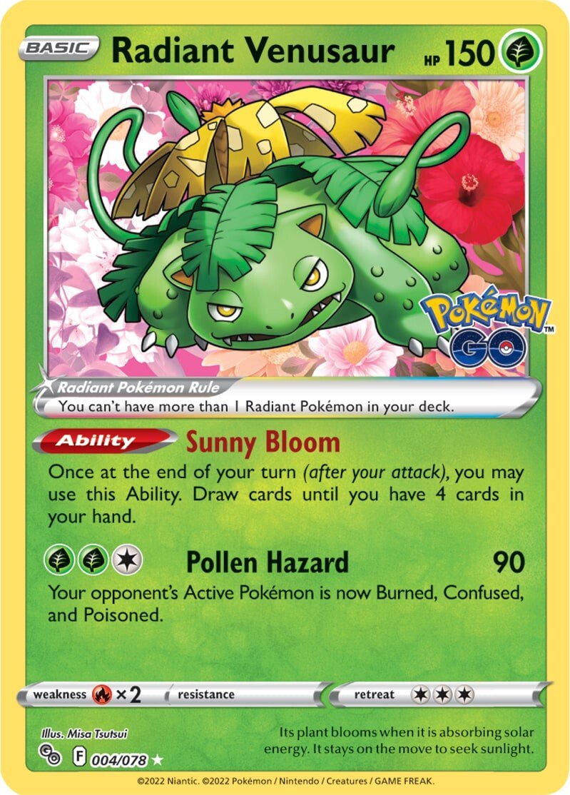 Radiant Venusaur (004/078) [Pokémon GO] | Nerdhalla Games