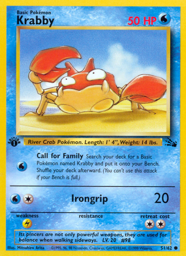 Krabby (51/62) [Fossil 1st Edition] | Nerdhalla Games