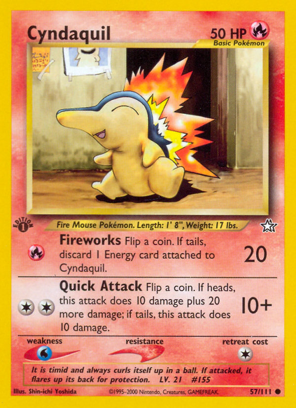 Cyndaquil (57/111) [Neo Genesis 1st Edition] | Nerdhalla Games