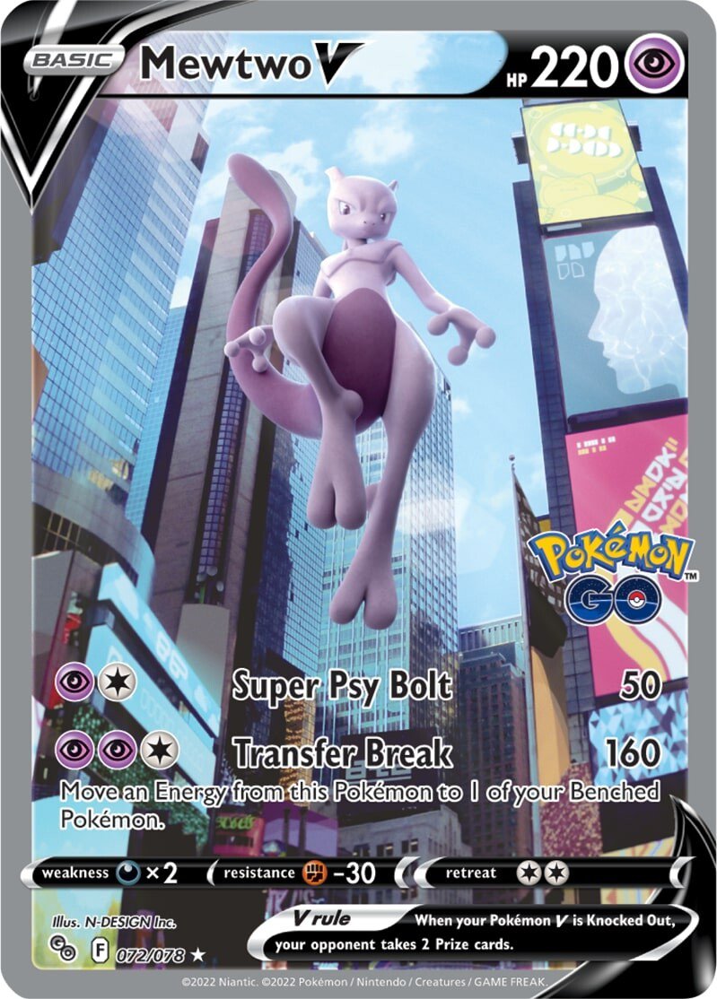 Mewtwo V (072/078) [Pokémon GO] | Nerdhalla Games