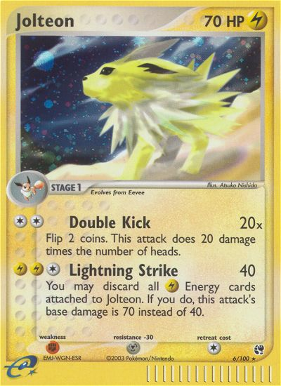 Jolteon (6/100) [EX: Sandstorm] | Nerdhalla Games