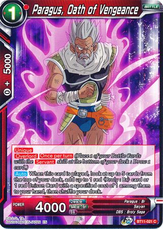 Paragus, Oath of Vengeance [BT11-021] | Nerdhalla Games