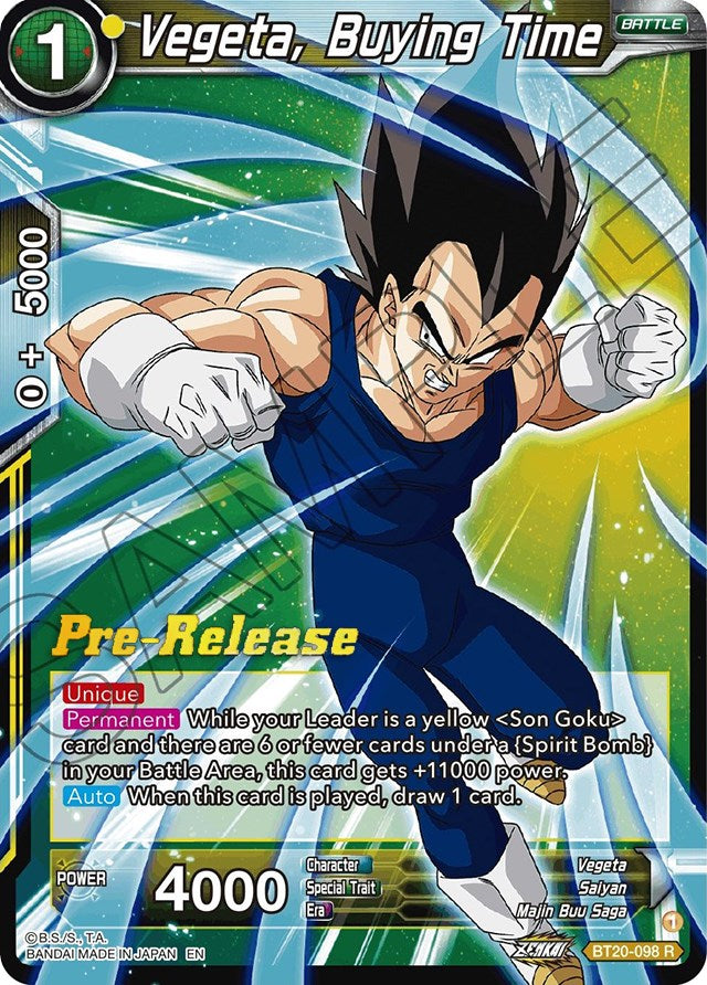 Vegeta, Buying Time (BT20-098) [Power Absorbed Prerelease Promos] | Nerdhalla Games