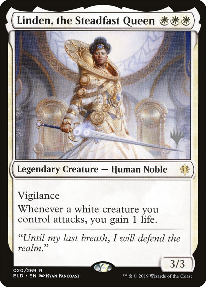 Linden, the Steadfast Queen (Promo Pack) [Throne of Eldraine Promos] | Nerdhalla Games