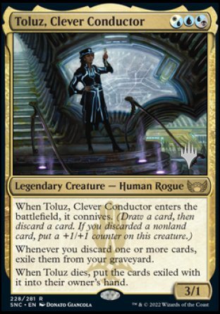 Toluz, Clever Conductor (Promo Pack) [Streets of New Capenna Promos] | Nerdhalla Games