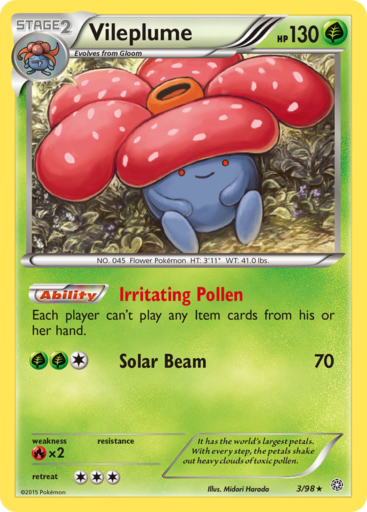 Vileplume (3/98) [XY: Ancient Origins] | Nerdhalla Games