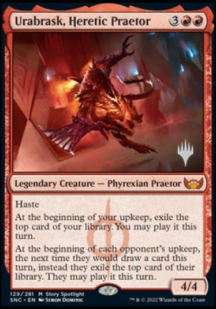 Urabrask, Heretic Praetor (Promo Pack) [Streets of New Capenna Promos] | Nerdhalla Games