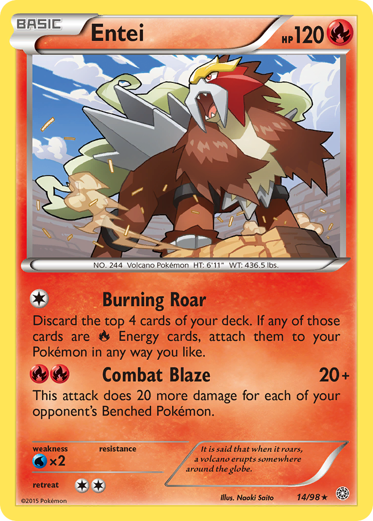 Entei (14/98) [XY: Ancient Origins] | Nerdhalla Games