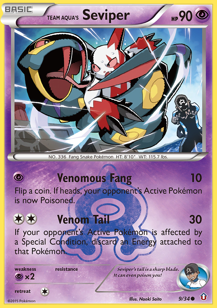 Team Aqua's Seviper (9/34) [XY: Double Crisis] | Nerdhalla Games