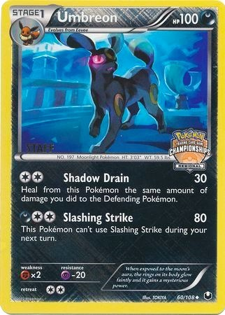 Umbreon (60/108) (Regional Championship Promo Staff) [Black & White: Dark Explorers] | Nerdhalla Games