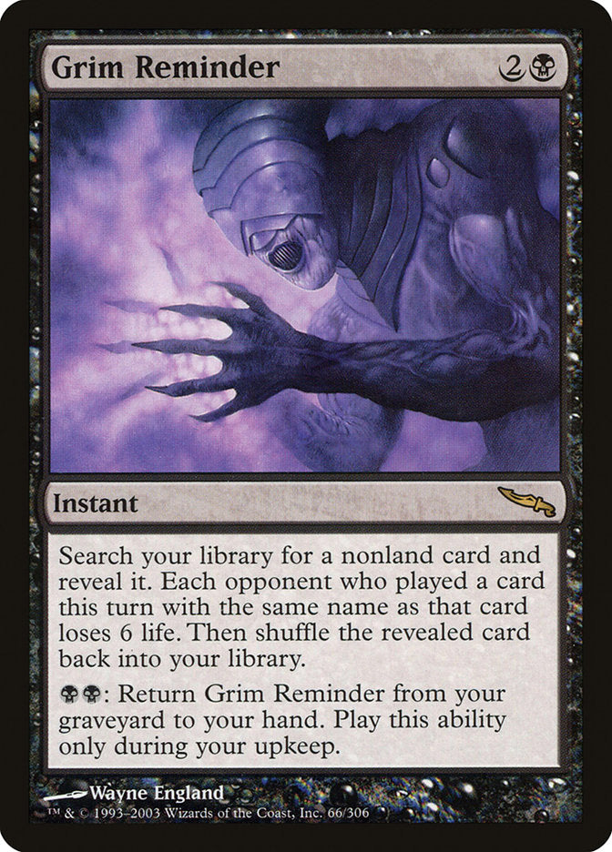 Grim Reminder [Mirrodin] | Nerdhalla Games