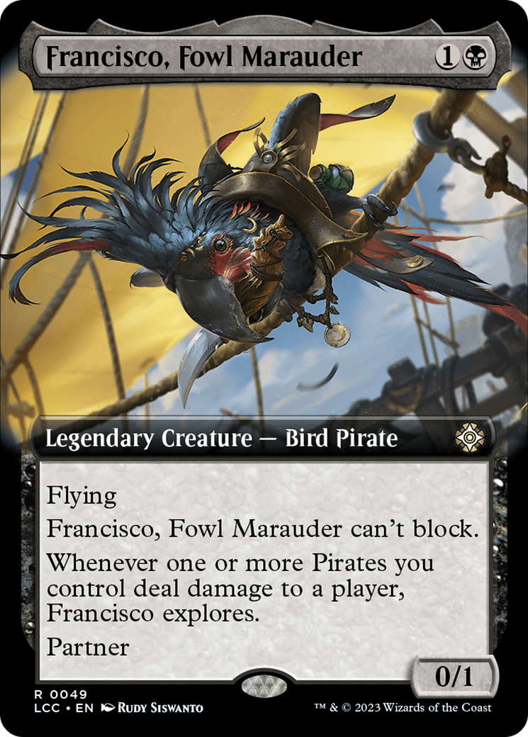 Francisco, Fowl Marauder (Extended Art) [The Lost Caverns of Ixalan Commander] | Nerdhalla Games