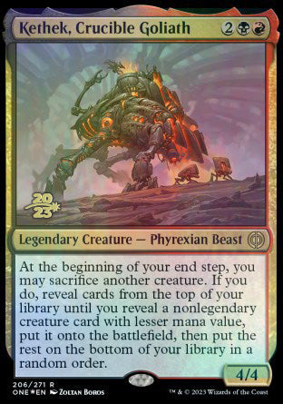 Kethek, Crucible Goliath [Phyrexia: All Will Be One Prerelease Promos] | Nerdhalla Games