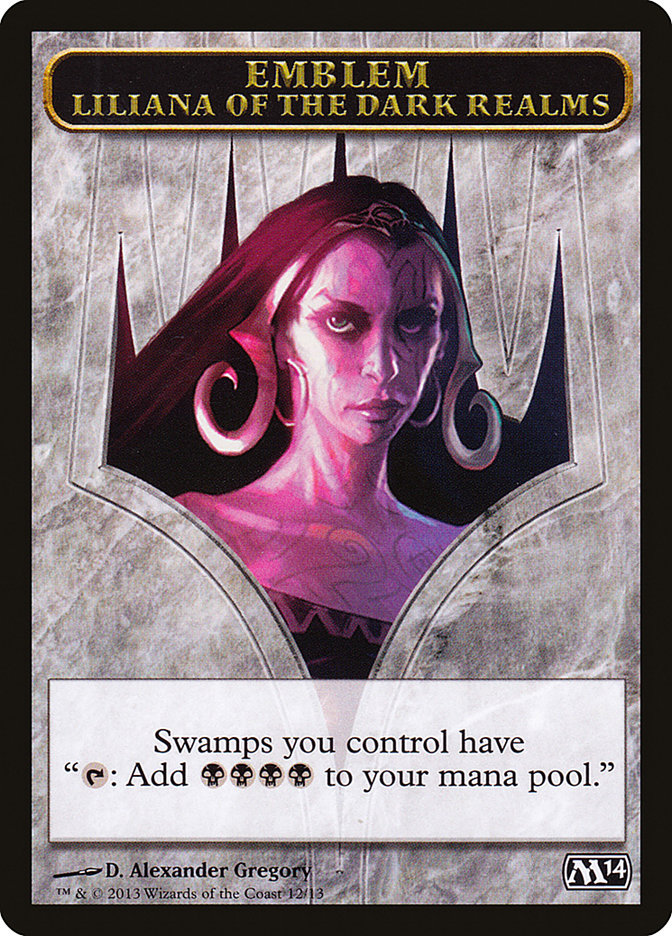 Liliana of the Dark Realms Emblem [Magic 2014 Tokens] | Nerdhalla Games