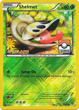 Shelmet (8/111) (League Promo 4th Place) [XY: Furious Fists] | Nerdhalla Games