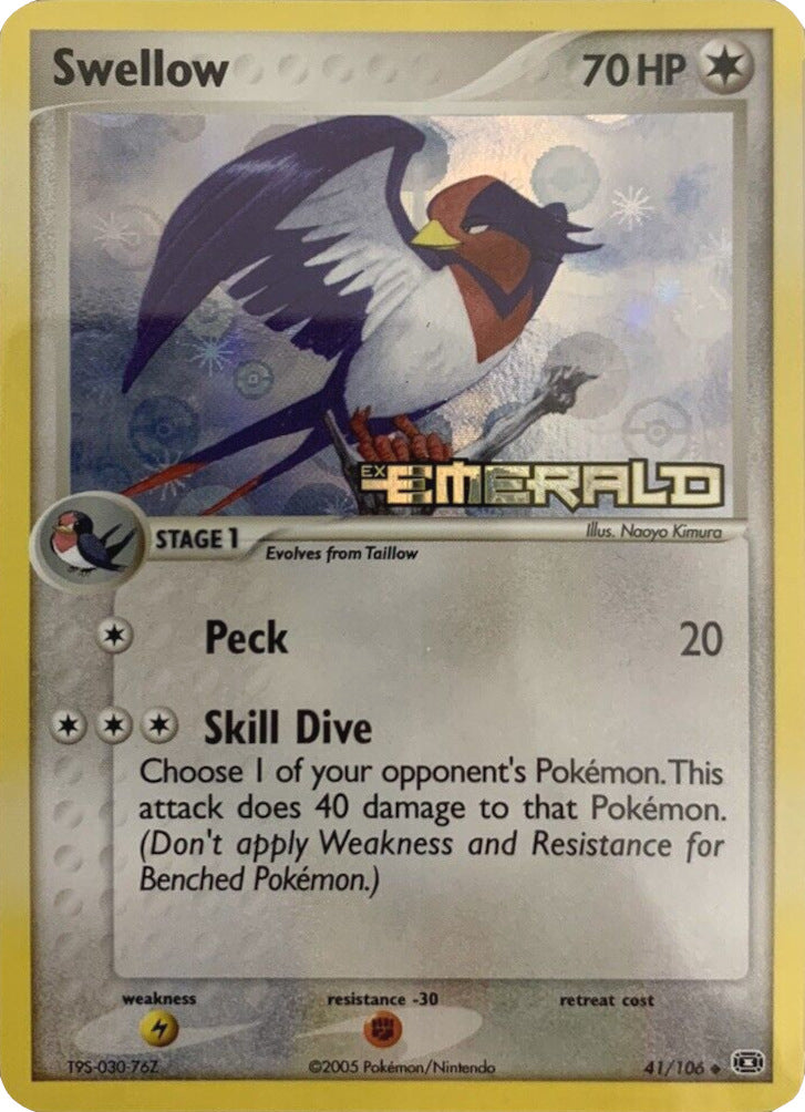 Swellow (41/106) (Stamped) [EX: Emerald] | Nerdhalla Games