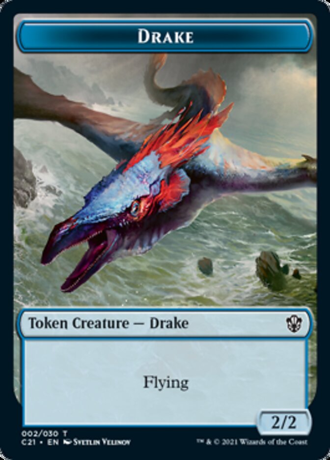 Drake // Elemental (002) Token [Commander 2021 Tokens] | Nerdhalla Games