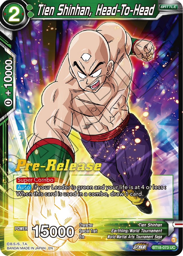 Tien Shinhan, Head-To-Head (BT18-073) [Dawn of the Z-Legends Prerelease Promos] | Nerdhalla Games