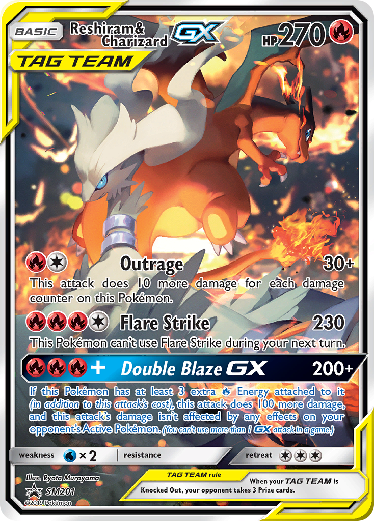 Reshiram & Charizard GX (SM201) [Sun & Moon: Black Star Promos] | Nerdhalla Games