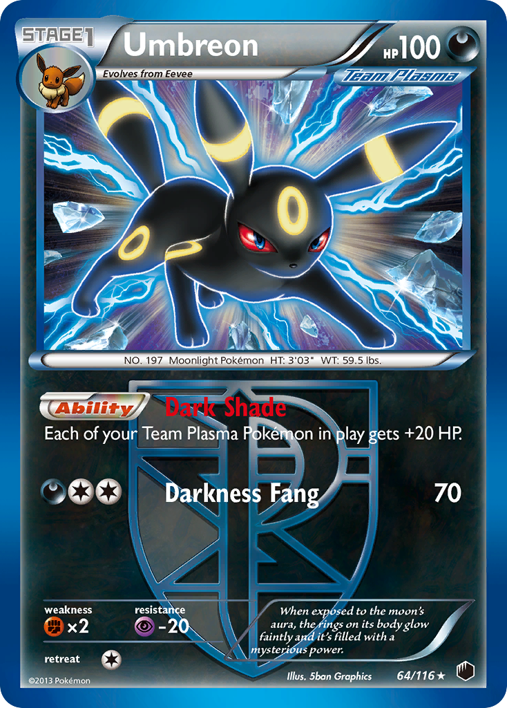 Umbreon (64/116) [Black & White: Plasma Freeze] | Nerdhalla Games