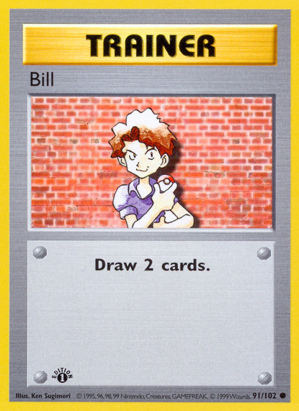 Bill (91/102) (Shadowless) [Base Set 1st Edition] | Nerdhalla Games