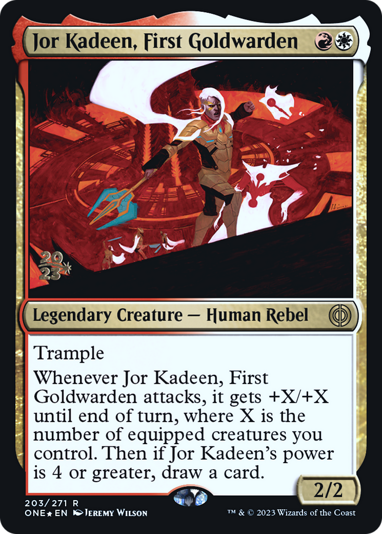 Jor Kadeen, First Goldwarden [Phyrexia: All Will Be One Prerelease Promos] | Nerdhalla Games