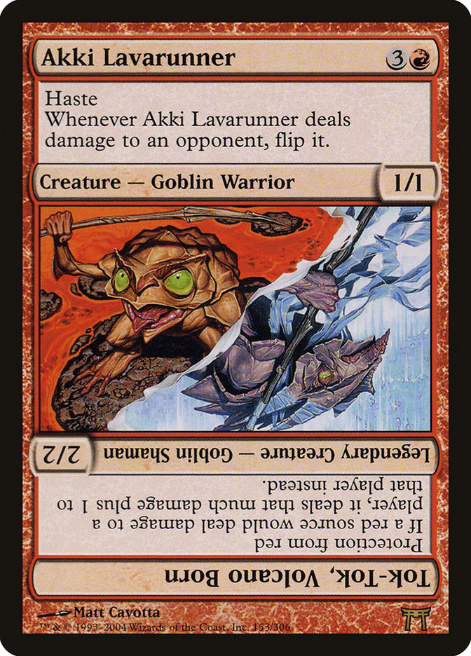 Akki Lavarunner // Tok-Tok, Volcano Born [Champions of Kamigawa] | Nerdhalla Games