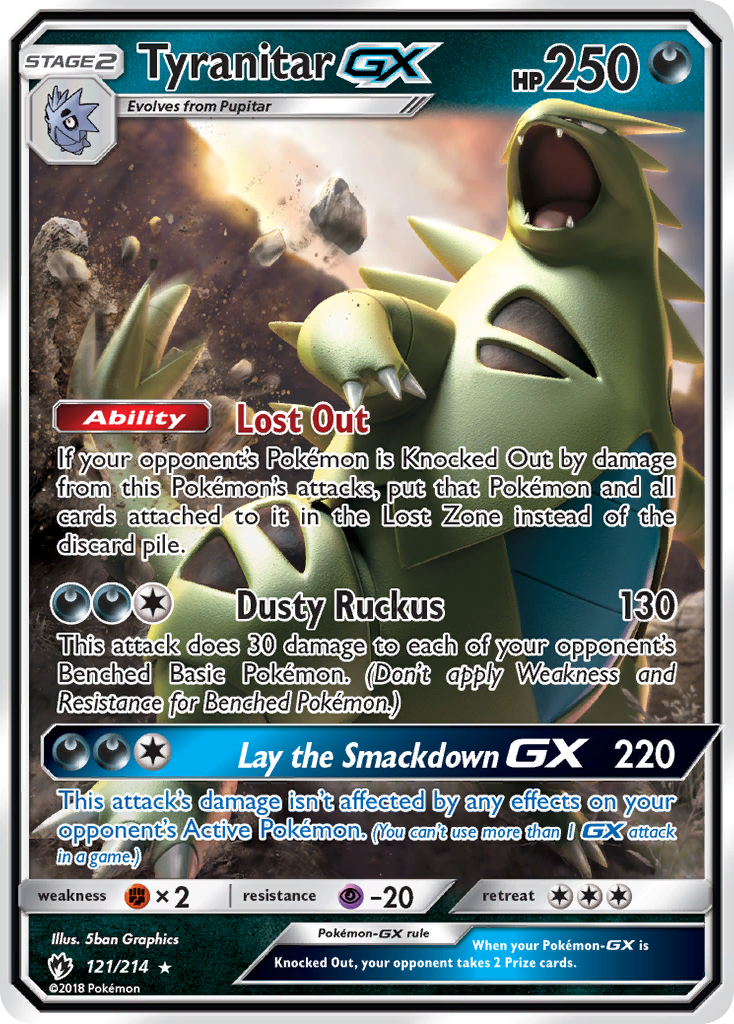 Tyranitar GX (121/214) [Sun & Moon: Lost Thunder] | Nerdhalla Games