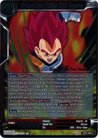 Preemptive Strike SSG Vegeta [BT6-008_PR] | Nerdhalla Games