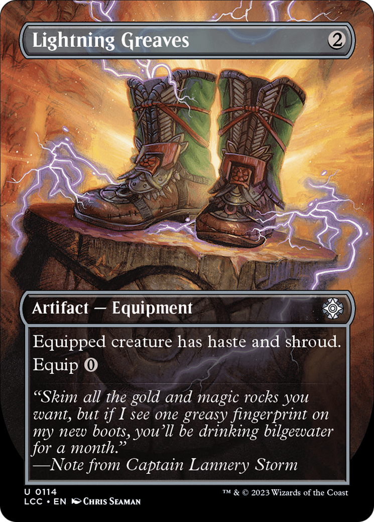 Lightning Greaves (Borderless) [The Lost Caverns of Ixalan Commander] | Nerdhalla Games