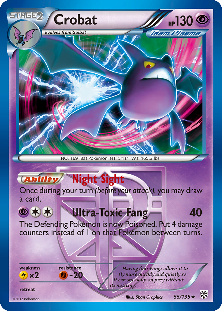 Crobat (55/135) [Black & White: Plasma Storm] | Nerdhalla Games