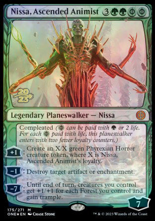 Nissa, Ascended Animist [Phyrexia: All Will Be One Prerelease Promos] | Nerdhalla Games