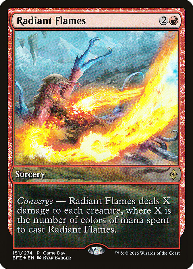 Radiant Flames (Game Day) [Battle for Zendikar Promos] | Nerdhalla Games